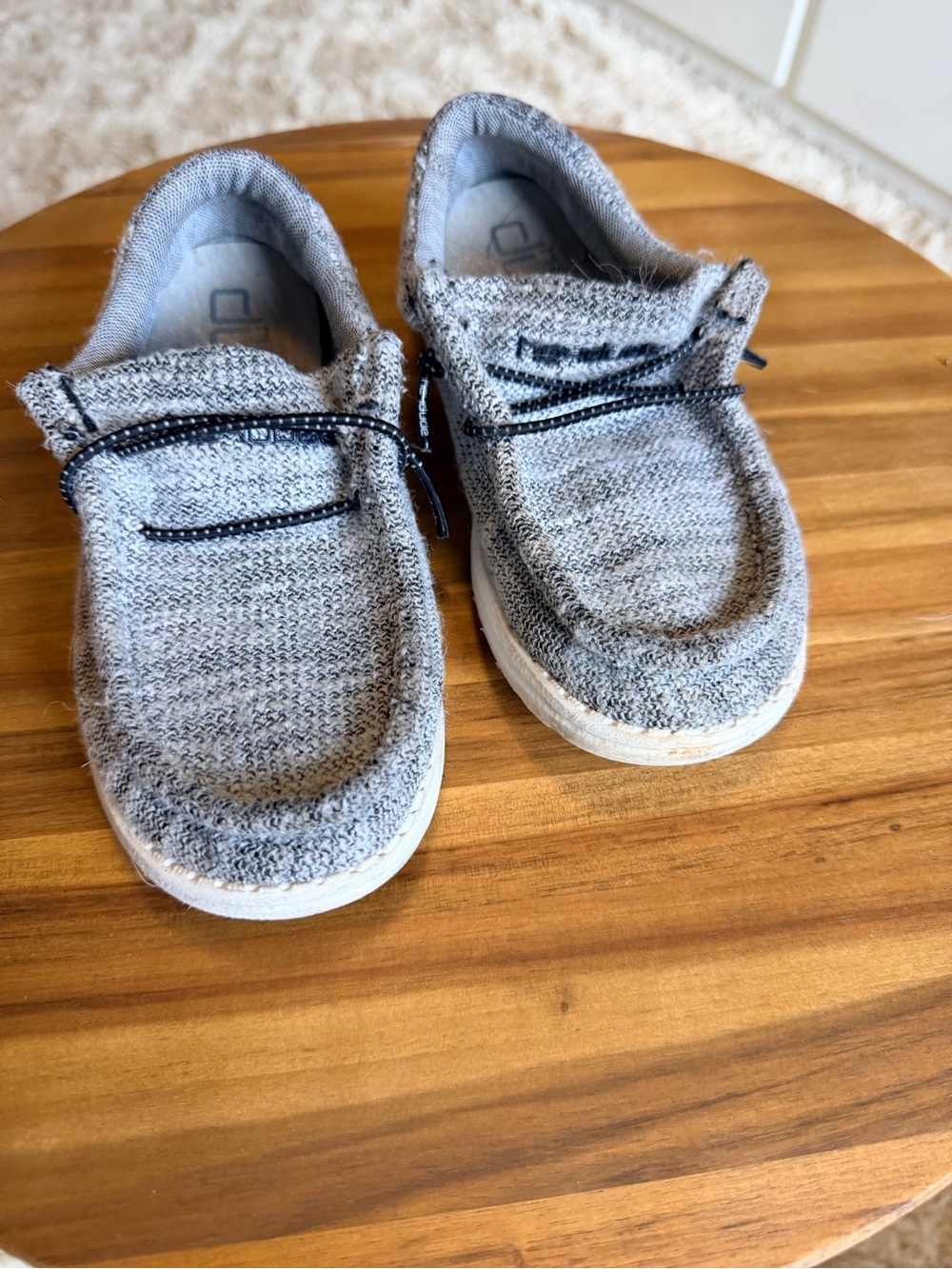 Hey Dudes. Casual Knit Slip-On Shoes in Gray.